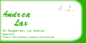 andrea lax business card